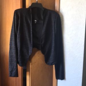 Black blazer. Tuxedo looking.